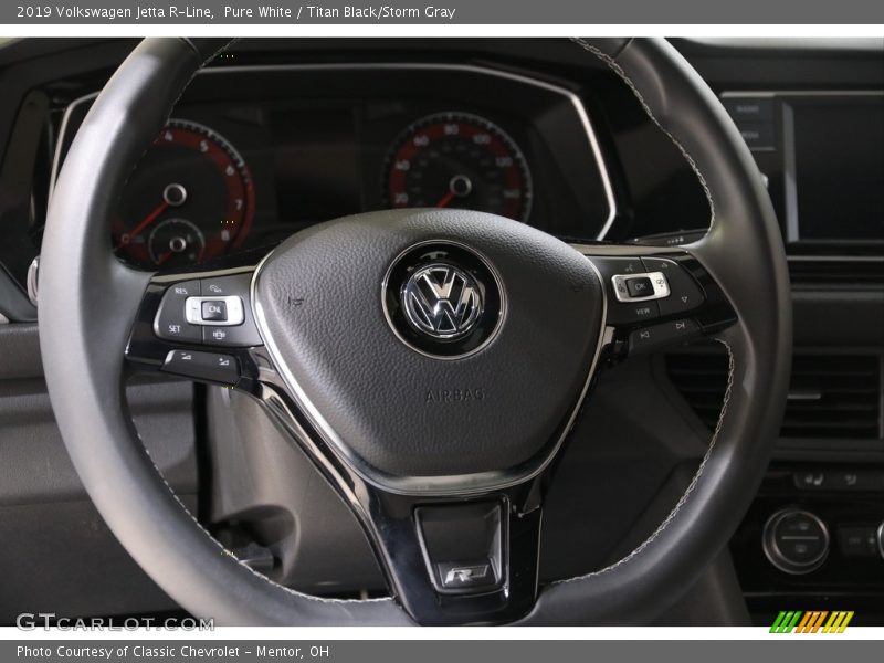 Pure White / Titan Black/Storm Gray 2019 Volkswagen Jetta R-Line