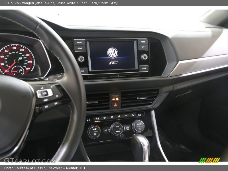 Pure White / Titan Black/Storm Gray 2019 Volkswagen Jetta R-Line