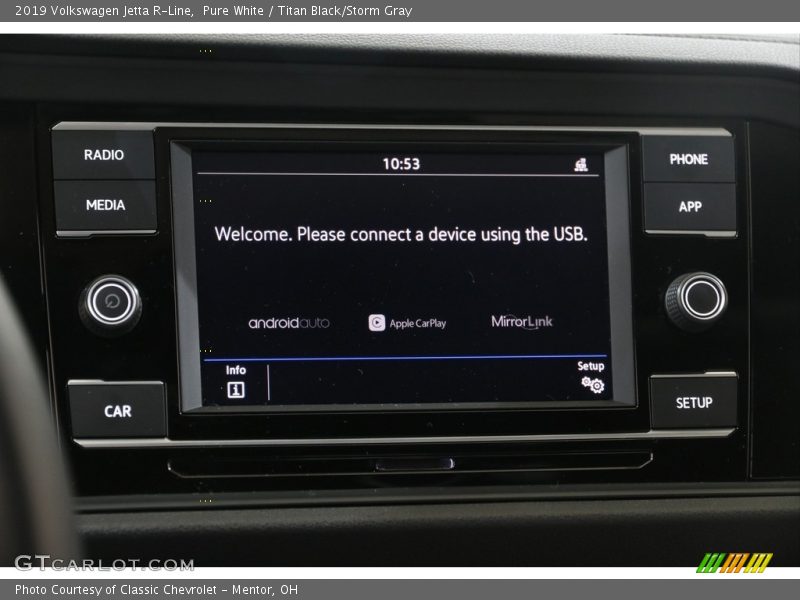 Pure White / Titan Black/Storm Gray 2019 Volkswagen Jetta R-Line