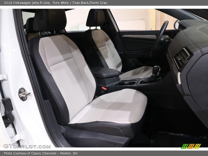 Pure White / Titan Black/Storm Gray 2019 Volkswagen Jetta R-Line