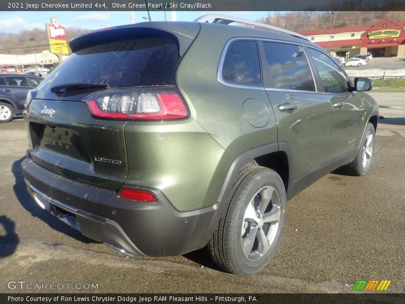 Olive Green Pearl / Ski Gray/Black 2021 Jeep Cherokee Limited 4x4
