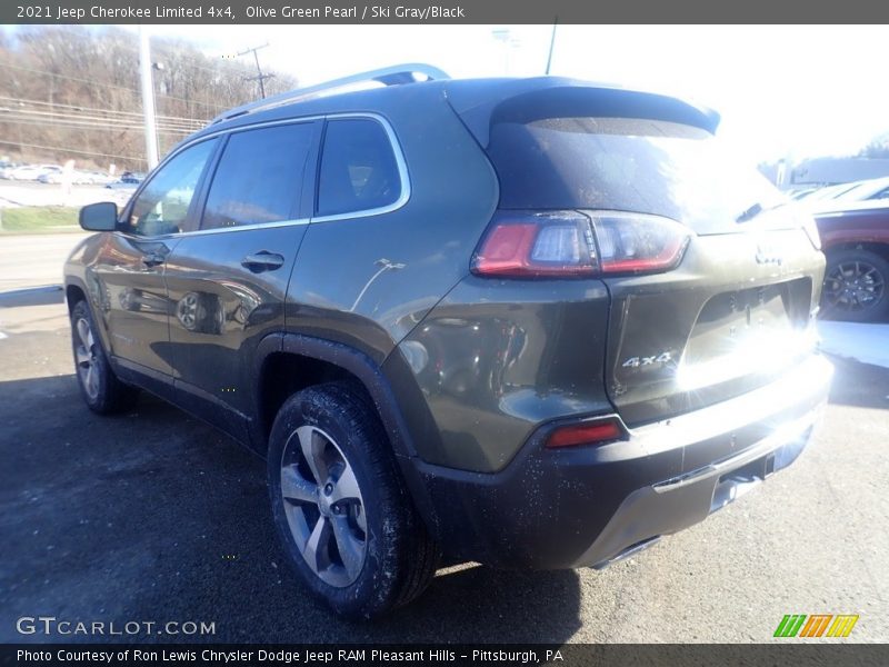 Olive Green Pearl / Ski Gray/Black 2021 Jeep Cherokee Limited 4x4