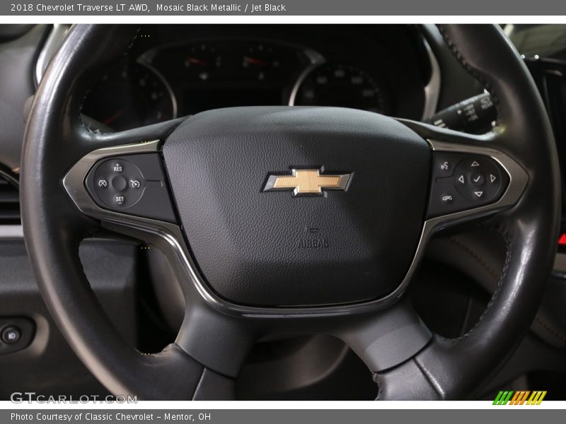 Mosaic Black Metallic / Jet Black 2018 Chevrolet Traverse LT AWD