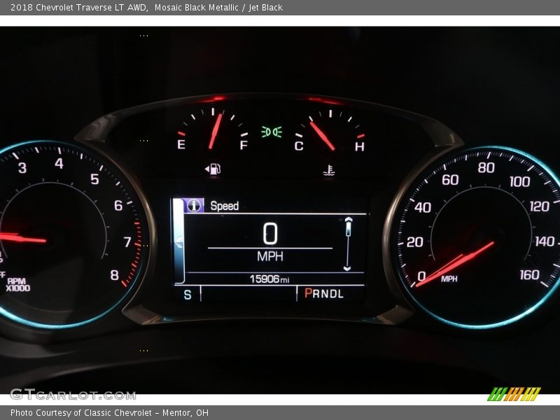 Mosaic Black Metallic / Jet Black 2018 Chevrolet Traverse LT AWD