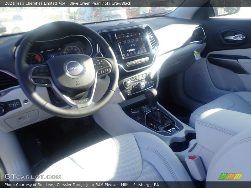 Olive Green Pearl / Ski Gray/Black 2021 Jeep Cherokee Limited 4x4