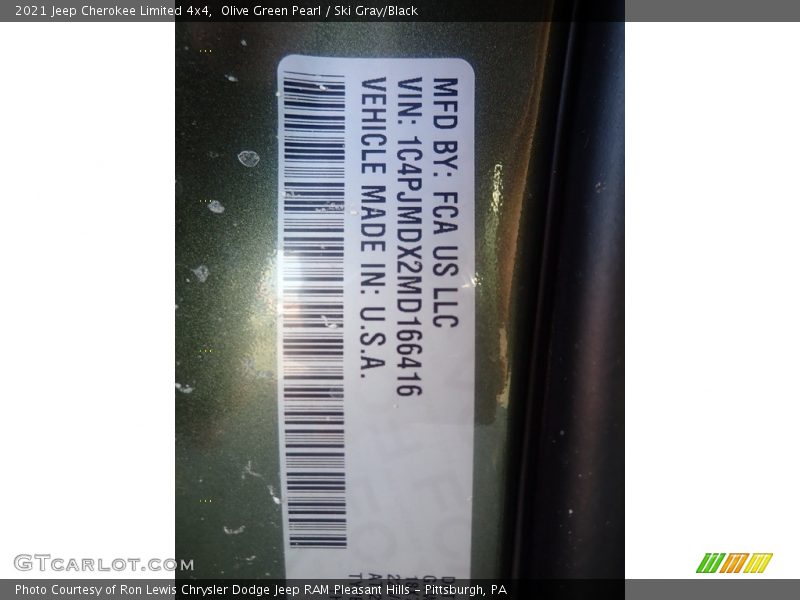 Olive Green Pearl / Ski Gray/Black 2021 Jeep Cherokee Limited 4x4