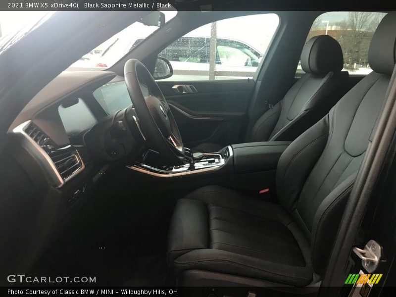 Black Sapphire Metallic / Black 2021 BMW X5 xDrive40i