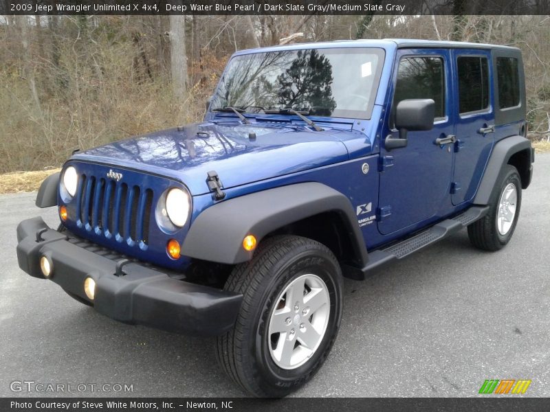 Deep Water Blue Pearl / Dark Slate Gray/Medium Slate Gray 2009 Jeep Wrangler Unlimited X 4x4