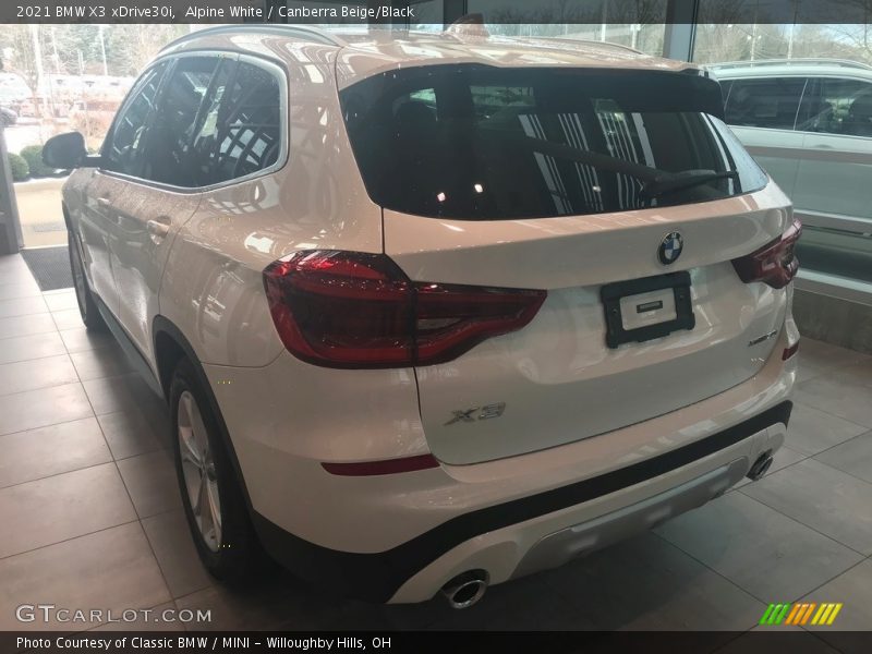 Alpine White / Canberra Beige/Black 2021 BMW X3 xDrive30i