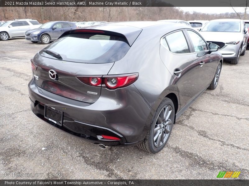 Machine Gray Metallic / Black 2021 Mazda Mazda3 Select Hatchback AWD
