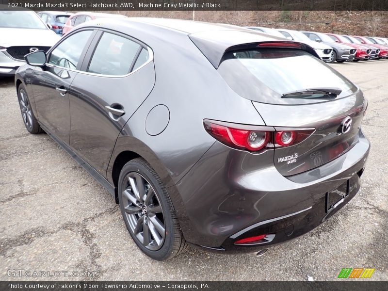 Machine Gray Metallic / Black 2021 Mazda Mazda3 Select Hatchback AWD