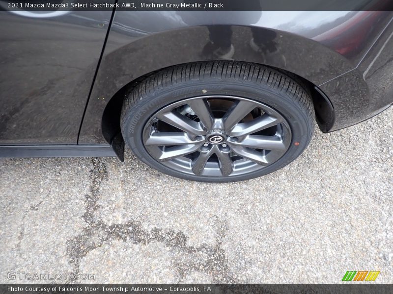 Machine Gray Metallic / Black 2021 Mazda Mazda3 Select Hatchback AWD
