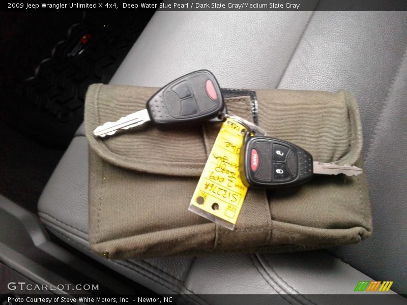 Deep Water Blue Pearl / Dark Slate Gray/Medium Slate Gray 2009 Jeep Wrangler Unlimited X 4x4