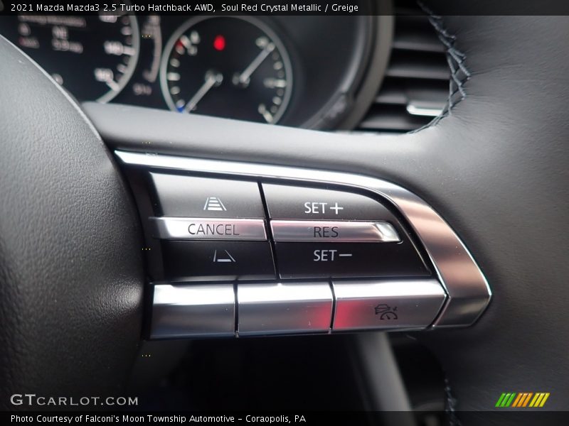 Soul Red Crystal Metallic / Greige 2021 Mazda Mazda3 2.5 Turbo Hatchback AWD