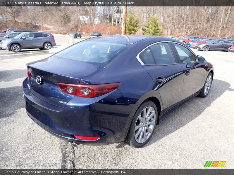 Deep Crystal Blue Mica / Black 2021 Mazda Mazda3 Preferred Sedan AWD