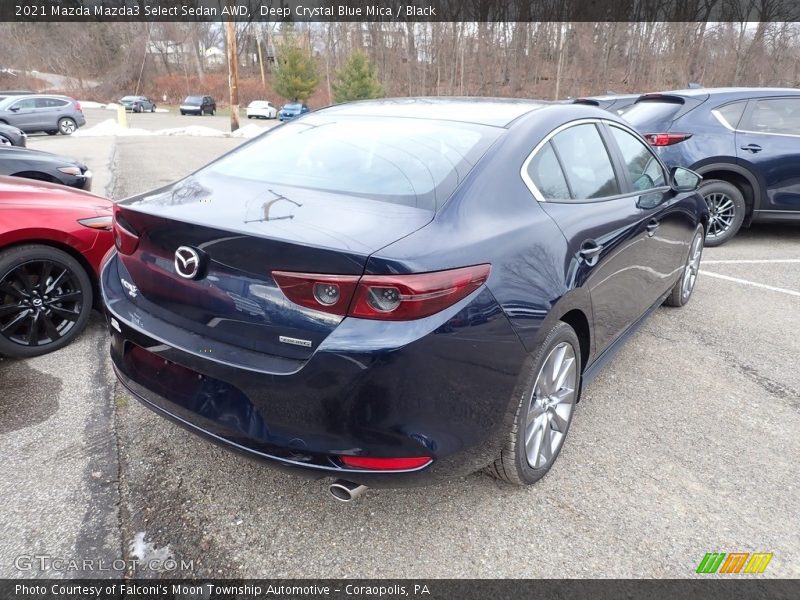 Deep Crystal Blue Mica / Black 2021 Mazda Mazda3 Select Sedan AWD