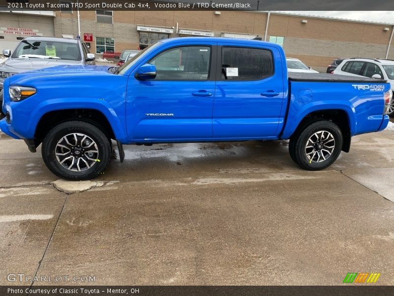 Voodoo Blue / TRD Cement/Black 2021 Toyota Tacoma TRD Sport Double Cab 4x4
