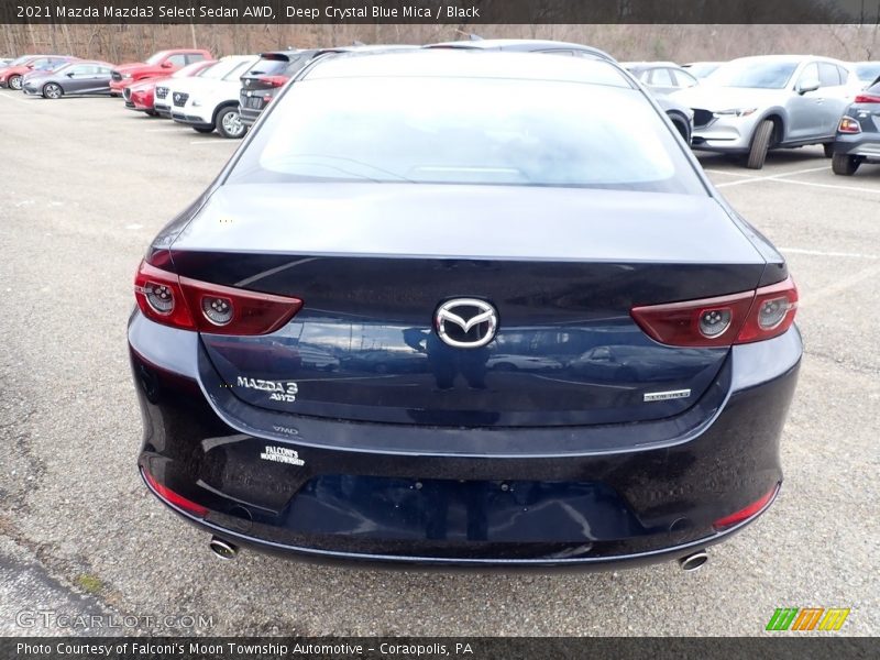 Deep Crystal Blue Mica / Black 2021 Mazda Mazda3 Select Sedan AWD