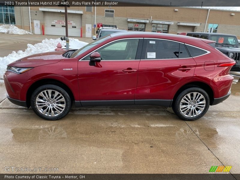  2021 Venza Hybrid XLE AWD Ruby Flare Pearl
