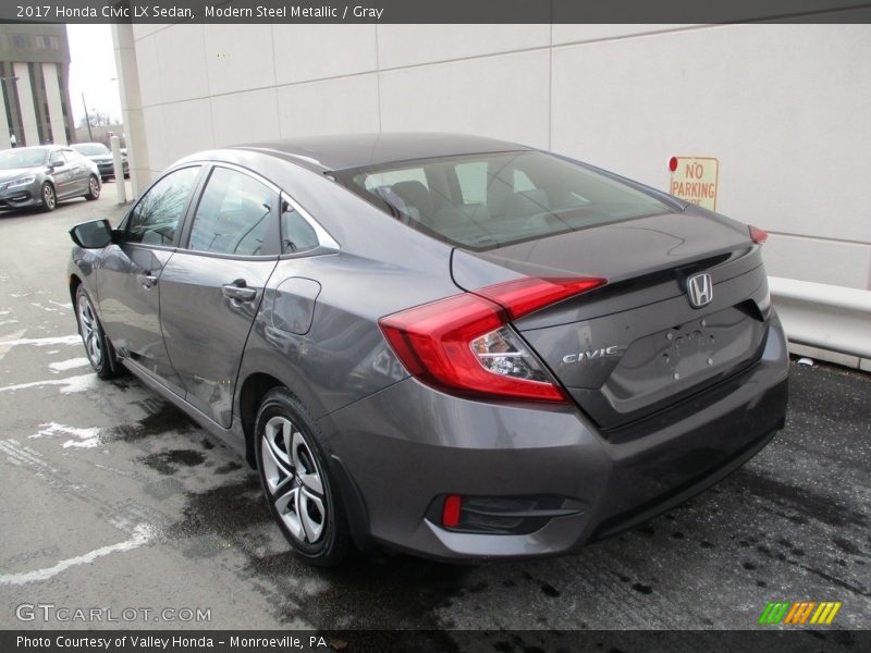 Modern Steel Metallic / Gray 2017 Honda Civic LX Sedan