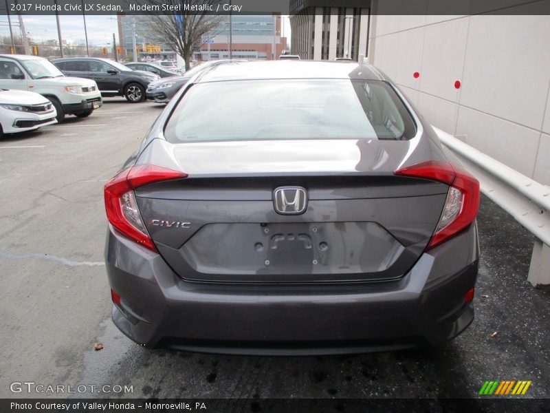 Modern Steel Metallic / Gray 2017 Honda Civic LX Sedan