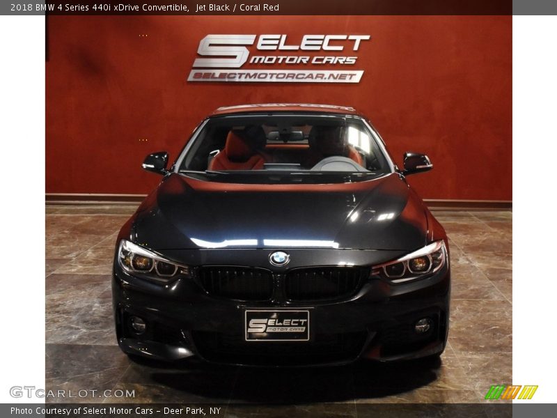 Jet Black / Coral Red 2018 BMW 4 Series 440i xDrive Convertible