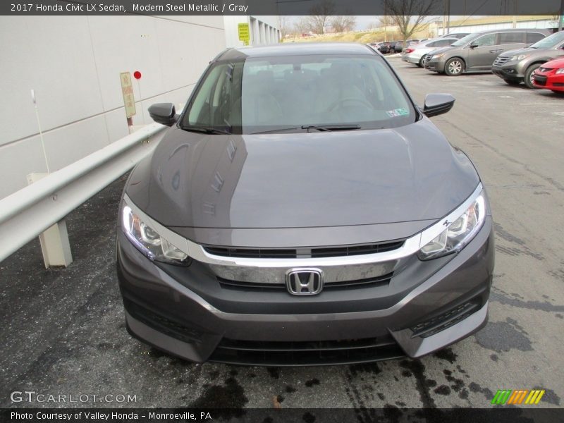 Modern Steel Metallic / Gray 2017 Honda Civic LX Sedan