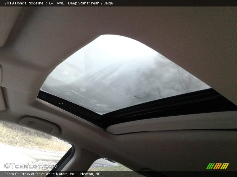 Deep Scarlet Pearl / Beige 2019 Honda Ridgeline RTL-T AWD
