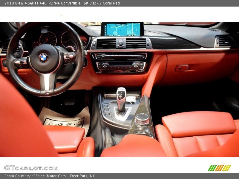 Jet Black / Coral Red 2018 BMW 4 Series 440i xDrive Convertible