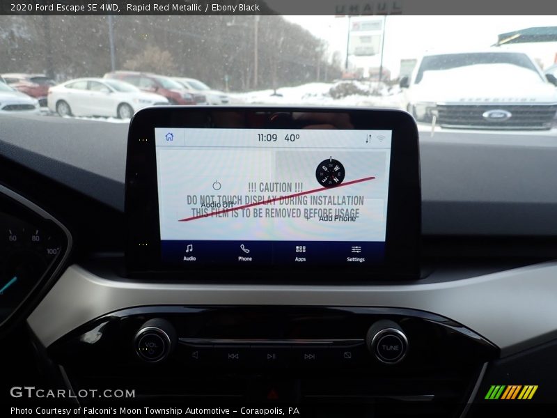 Rapid Red Metallic / Ebony Black 2020 Ford Escape SE 4WD