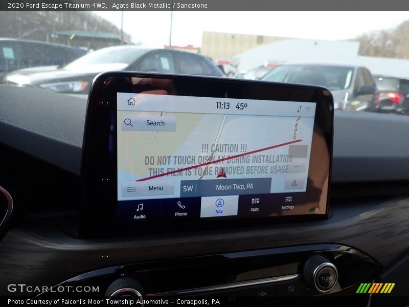Agate Black Metallic / Sandstone 2020 Ford Escape Titanium 4WD