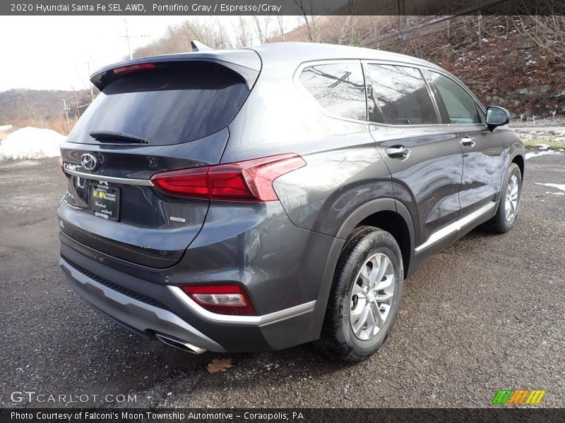 Portofino Gray / Espresso/Gray 2020 Hyundai Santa Fe SEL AWD