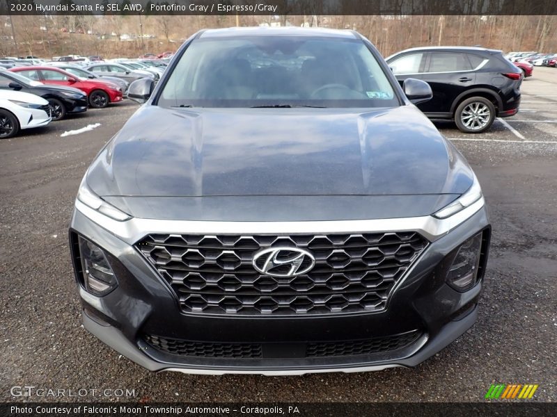 Portofino Gray / Espresso/Gray 2020 Hyundai Santa Fe SEL AWD