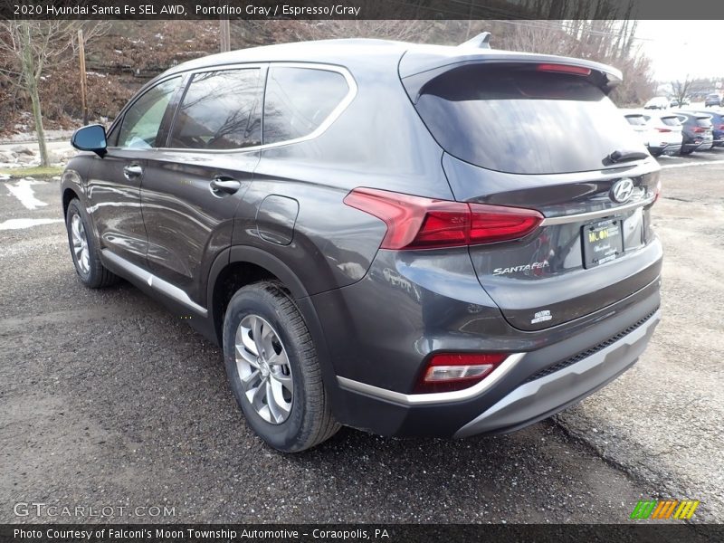 Portofino Gray / Espresso/Gray 2020 Hyundai Santa Fe SEL AWD