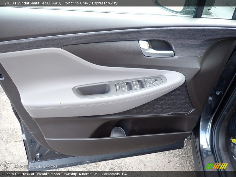 Portofino Gray / Espresso/Gray 2020 Hyundai Santa Fe SEL AWD