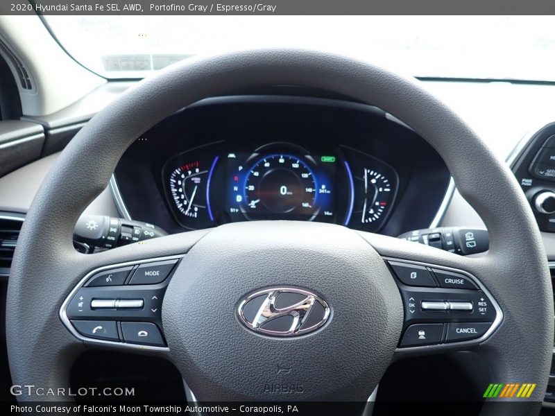 Portofino Gray / Espresso/Gray 2020 Hyundai Santa Fe SEL AWD
