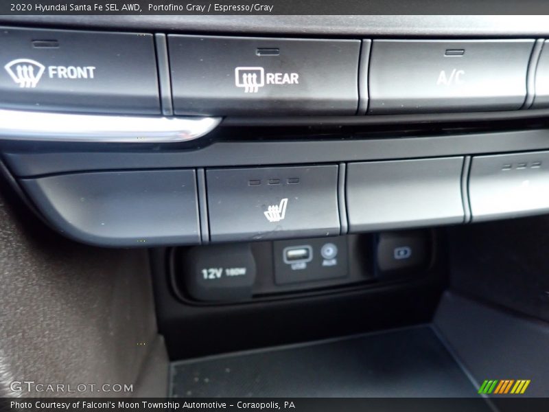 Portofino Gray / Espresso/Gray 2020 Hyundai Santa Fe SEL AWD