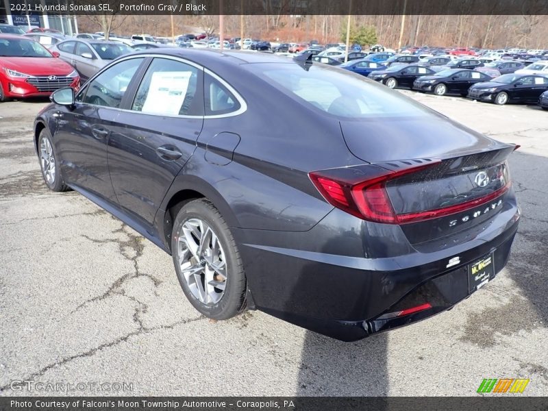 Portofino Gray / Black 2021 Hyundai Sonata SEL