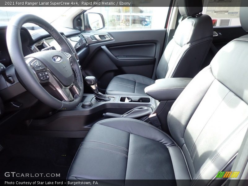 Front Seat of 2021 Ranger Lariat SuperCrew 4x4