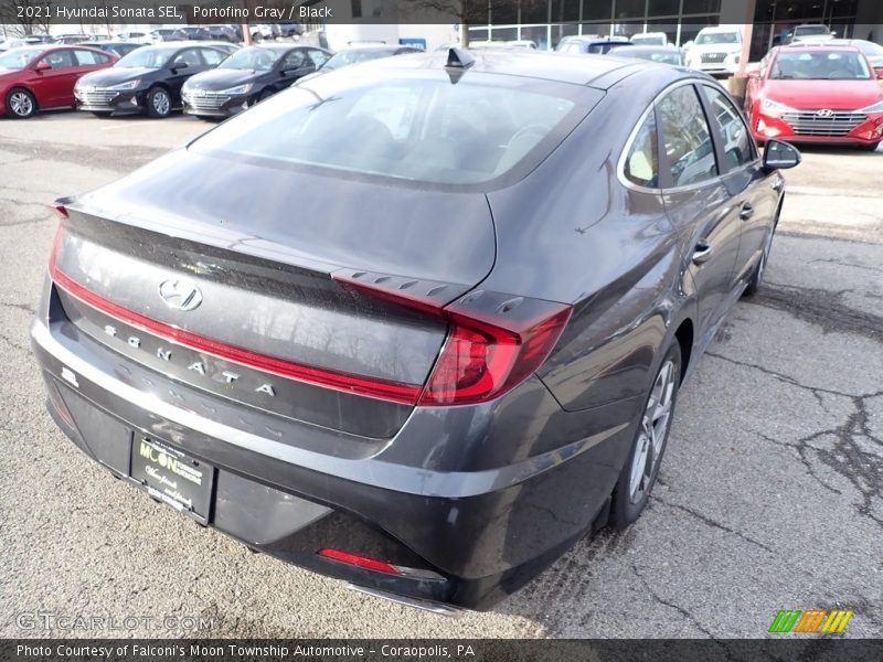 Portofino Gray / Black 2021 Hyundai Sonata SEL
