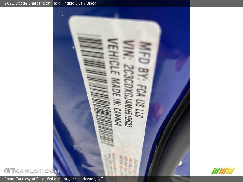 Indigo Blue / Black 2021 Dodge Charger Scat Pack