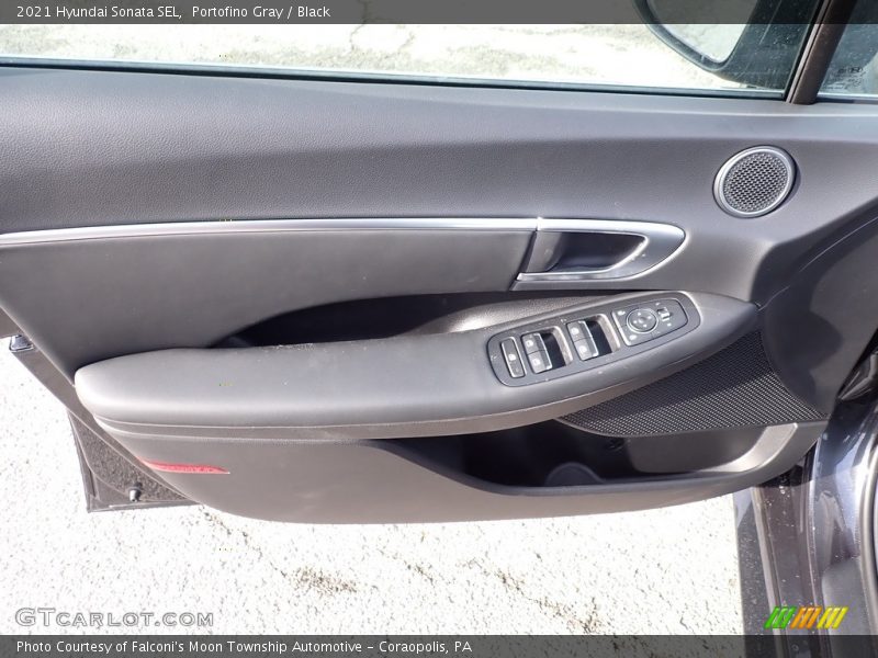 Portofino Gray / Black 2021 Hyundai Sonata SEL