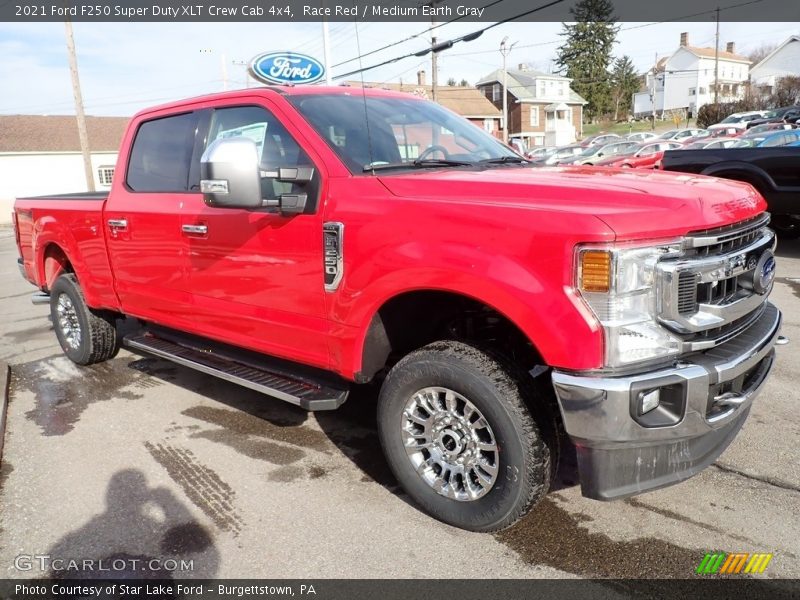 Race Red / Medium Earth Gray 2021 Ford F250 Super Duty XLT Crew Cab 4x4