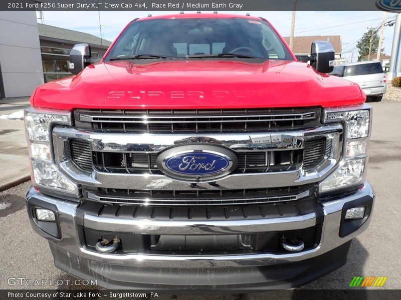 Race Red / Medium Earth Gray 2021 Ford F250 Super Duty XLT Crew Cab 4x4