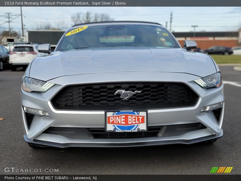 Ingot Silver / Ebony 2019 Ford Mustang EcoBoost Premium Fastback