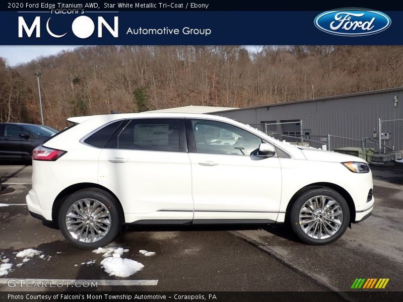 Star White Metallic Tri-Coat / Ebony 2020 Ford Edge Titanium AWD
