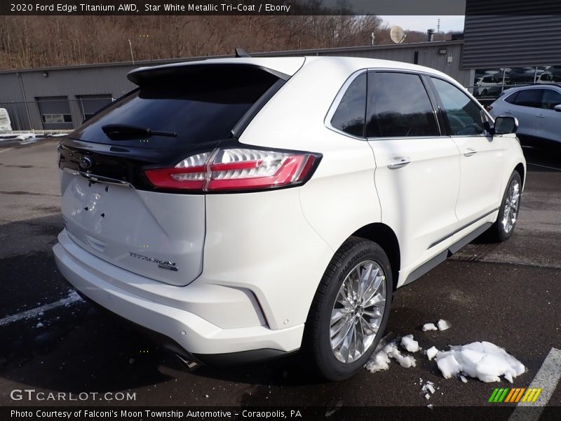 Star White Metallic Tri-Coat / Ebony 2020 Ford Edge Titanium AWD