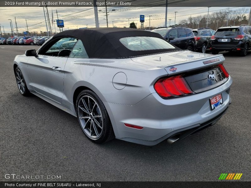 Ingot Silver / Ebony 2019 Ford Mustang EcoBoost Premium Fastback