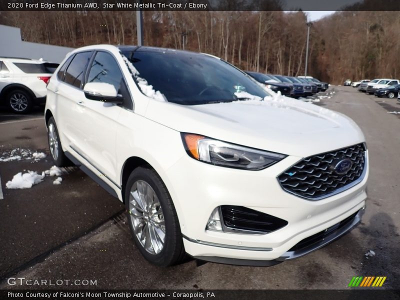 Star White Metallic Tri-Coat / Ebony 2020 Ford Edge Titanium AWD