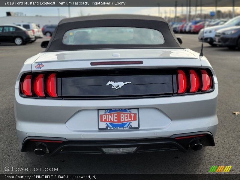 Ingot Silver / Ebony 2019 Ford Mustang EcoBoost Premium Fastback